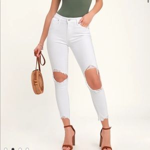 Levi white skinny jeans size 25